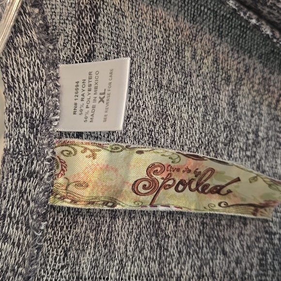 Greay front button cardigan - Picture 4 of 4